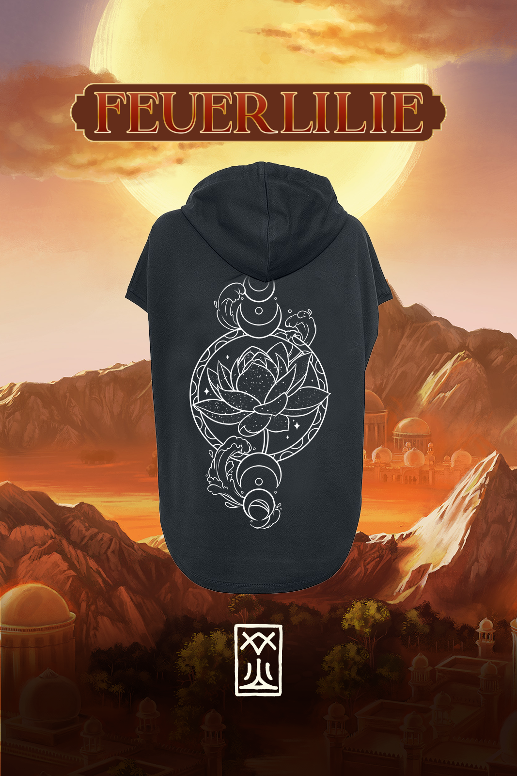 Kapuzen T-Shirt - Liza Grimm- Eislilie - Special Edition