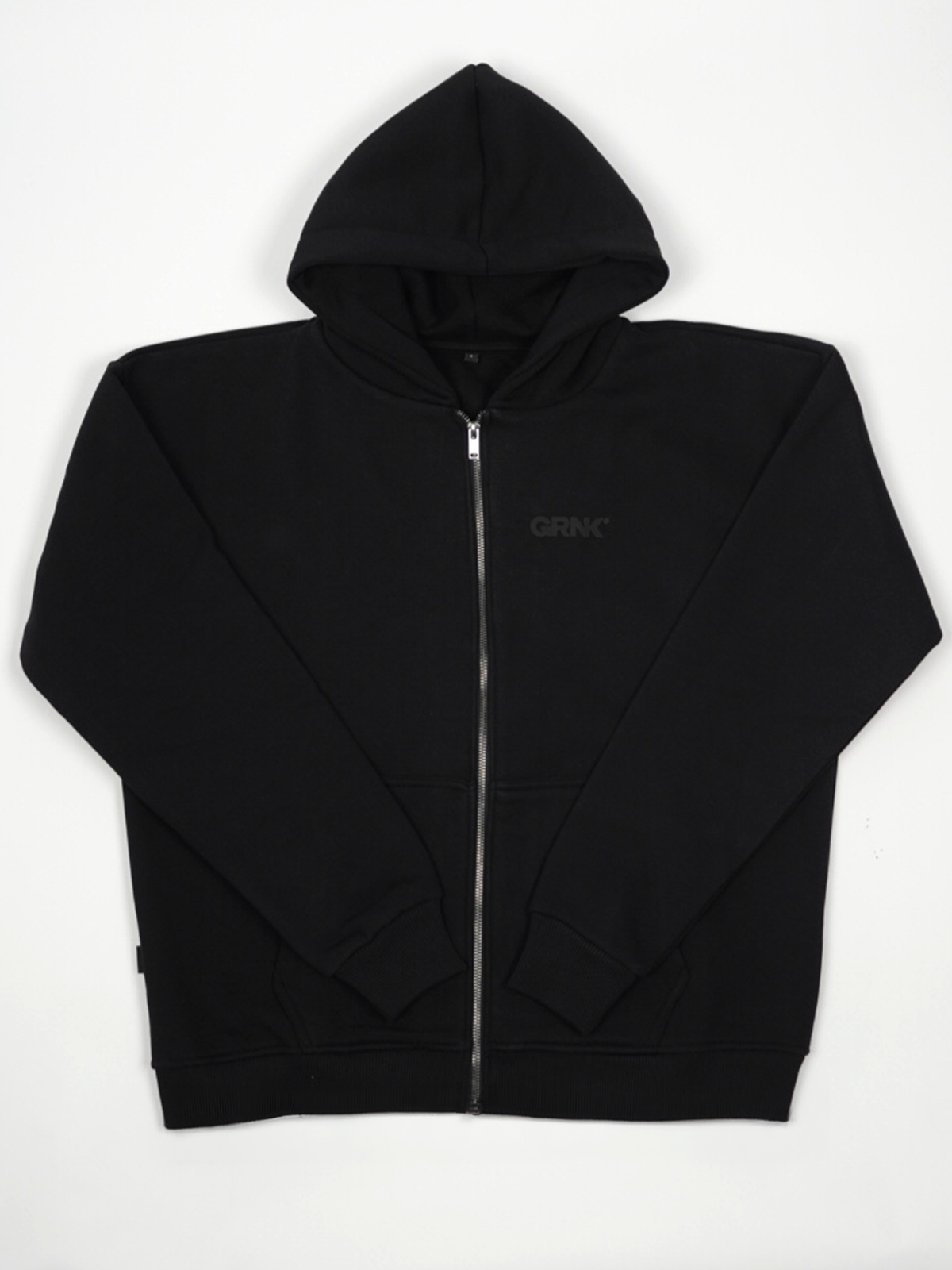 Oversized Zip Hoodie - GRNK Core - All Black