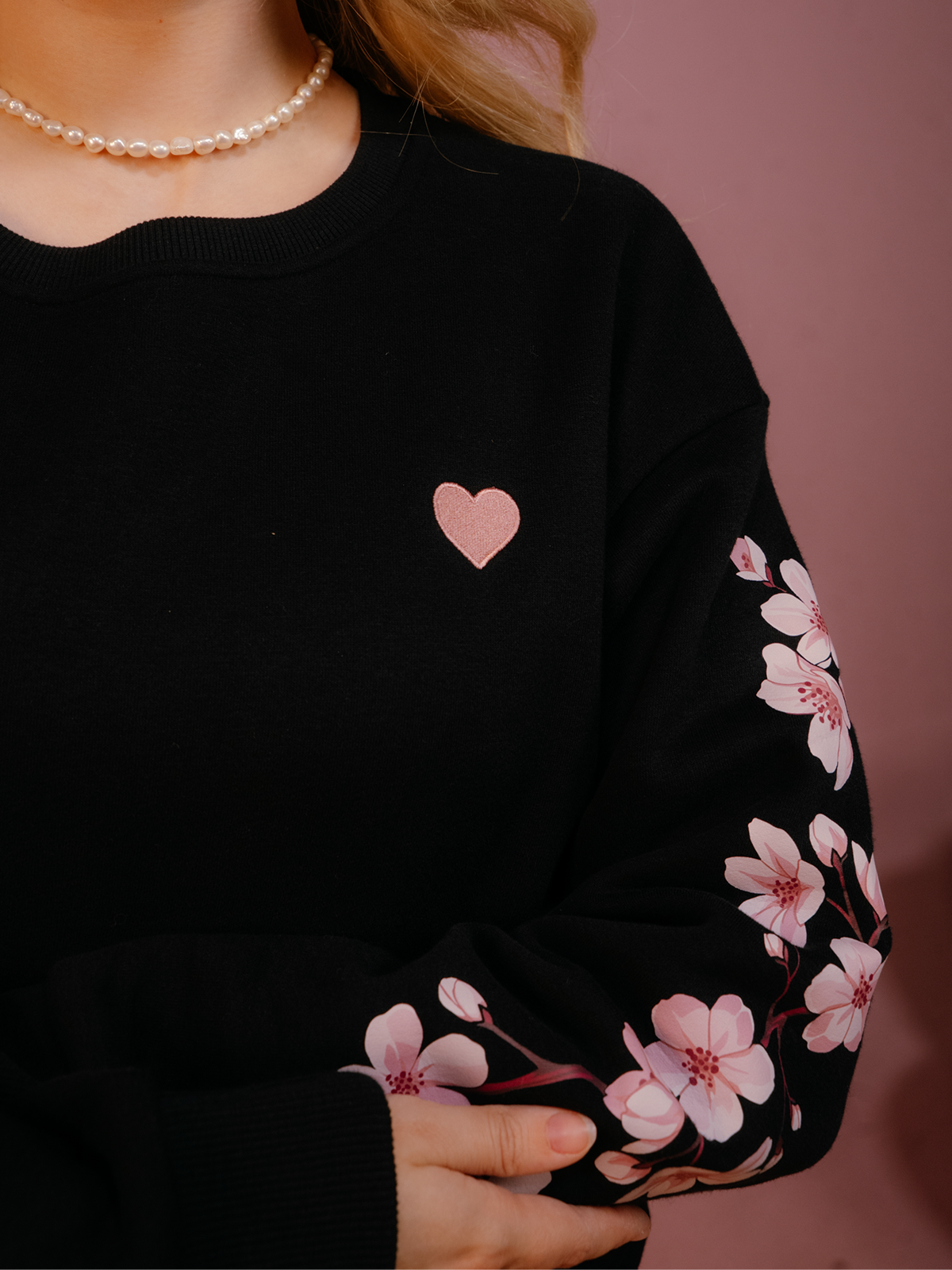 Cropped Sweater - Pandorya - Sakura Collection