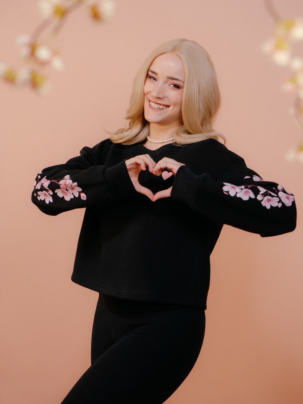 Cropped Sweater - Pandorya - Sakura Collection
